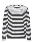 Tasaraita Unikko Ls Tops T-shirts & Tops Long-sleeved Black Marimekko