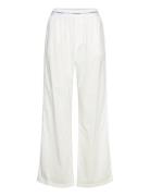 Logo Wb Poplin Pant Pyjamasbukser Pysjbukser White Calvin Klein