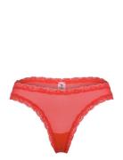 Mesh Lace Trim Thong Stringtruse Undertøy Black Understatement Underwe...