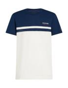 Monotype Colourblock Tee Tops T-shirts Short-sleeved Navy Tommy Hilfig...