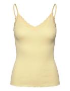 Rwbeatha Sl Regular Singlet Top Tops T-shirts & Tops Sleeveless Yellow...