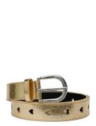 Cut It Out Heart Belt Metallic Belte Gold Fabienne Chapot