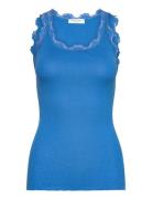 Rwbabette Sl U-Neck Long Lace Top Tops T-shirts & Tops Sleeveless Blue...