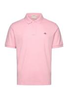 Reg Shield Ss Pique Polo Tops Polos Short-sleeved Pink GANT