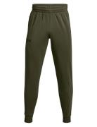 Ua Armour Fleece Joggers Bottoms Sweatpants Khaki Green Under Armour