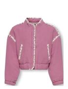 Kmgthyra Life Piping Detail Jacket Otw Bomberjakke Pink Kids Only