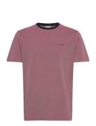 4-Col Oxford Regular Ss T-Shirt Tops T-shirts Short-sleeved Burgundy G...