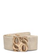 Dante6-Motif Logo Tape Belt Gold Belte Cream Dante6