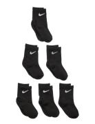 6W-6Pk Crew Sock Sokker Strømper Black Nike