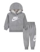 F8-Fleece Pant Set Sport Tracksuits Grey Nike