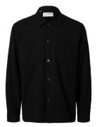 Slh-Brody Sun Overshirt Ls Noos Tops Overshirts Black Selected Homme