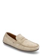 Casual Hilfiger Suede Driver Mokasiner Lave Sko Cream Tommy Hilfiger