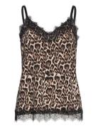 Top From Freequent In A Light Material With Leopard Print. The Top Has...