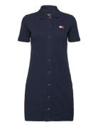 Tjw Badge Pique Polo Dress Kort Kjole Navy Tommy Jeans