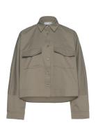 Kori Over Shirt Tops Overshirts Khaki Green Ahlvar Gallery