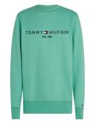 Tommy Logo Sweatshirt Tops Sweat-shirts & Hoodies Sweat-shirts Green T...