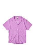 Naram Knitted Shirt Pyjamas Purple Bongusta