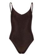 Beam Bea Swimsuit Badedrakt Badetøy Brown Becksöndergaard