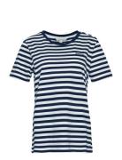 Barbour Ferryside Top Tops T-shirts & Tops Short-sleeved Navy Barbour