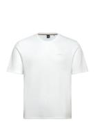 Waffle T-Shirt Tops T-shirts Short-sleeved White BOSS