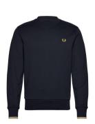 Crew Neck Sweatshirt Tops Sweat-shirts & Hoodies Sweat-shirts Navy Fre...