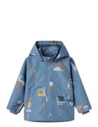 Nmmmax Li Jacket Aop Jakke Kåpe Blue Name It