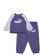 Minicats Ess Raglan Crew Set Fl Inf Sport Tracksuits Blue PUMA