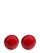 Malou Ear 10 Mm Red Shell Accessories Jewellery Earrings Studs Red Pip...