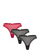 3-Pack String Stringtruse Undertøy Black Hunkemöller