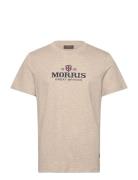 Britain Jersey Tee Tops T-shirts Short-sleeved Beige Morris