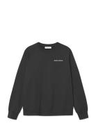 Wwhester Chest Print Tops Sweat-shirts & Hoodies Sweat-shirts Black WO...