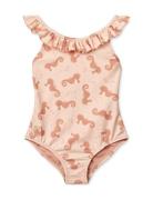 Kallie Printed Swimsuit Badedrakt Badetøy Pink Liewood