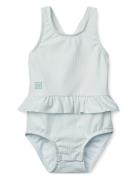 Amina Baby Stripe Swimsuit Badedrakt Badetøy Blue Liewood