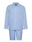 Gingham Poplin Long Sleep Set Pyjamas Blue Polo Ralph Lauren