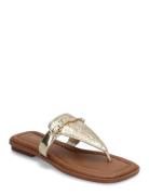 Lena Thong Flate Sandaler Gold Michael Kors