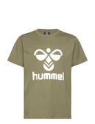 Hmltres T-Shirt S/S Sport T-shirts Short-sleeved Khaki Green Hummel