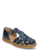 Sandals - Flat - Closed Toe - Op Flate Sandaler Blue ANGULUS