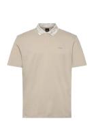 Pe_Desertcollar Tops Polos Short-sleeved Beige BOSS