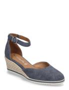 Women Court Sho Sko Wedge Blue Tamaris