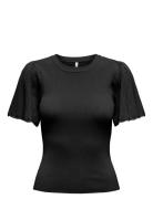 Onlanjelica Ss Detail O-Neck Knt Tops T-shirts & Tops Short-sleeved Bl...