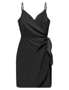 Onlalma Life Vis Isa Wrap Dress Solid Kort Kjole Black ONLY