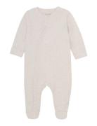 Romper Ls Mélange Langermet Bodysuit White Fixoni