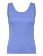 Slim Ribbed Tank Top Tops T-shirts & Tops Sleeveless Blue GANT