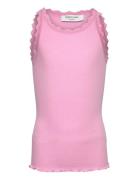 Rkbalta Modal Sl Lace Top Tops T-shirts Sleeveless Pink Rosemunde Kids