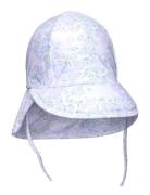 Matgustas Printed Uv Sun Hat. Grs Solhatt Purple MINI A TURE