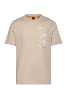 Te_Atacama Tops T-shirts Short-sleeved Beige BOSS