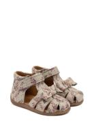 Starters? Bow Velcro Sandal Shoes Summer Shoes Sandals Beige Pom Pom