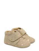 Beginners™ Velcro Noos Tøfler Innesko Beige Pom Pom