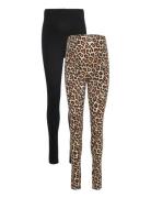 Mlsannie Jrs Legging 2-P Bottoms Leggings Multi/patterned Mamalicious