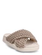 Woven Flate Sandaler Beige Inuikii